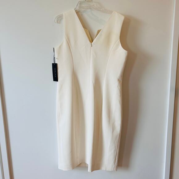 Per Se Carlisle Off-White Casablanca Sleeveless Sheath Dress Size 16 NEW - Picture 6 of 6
